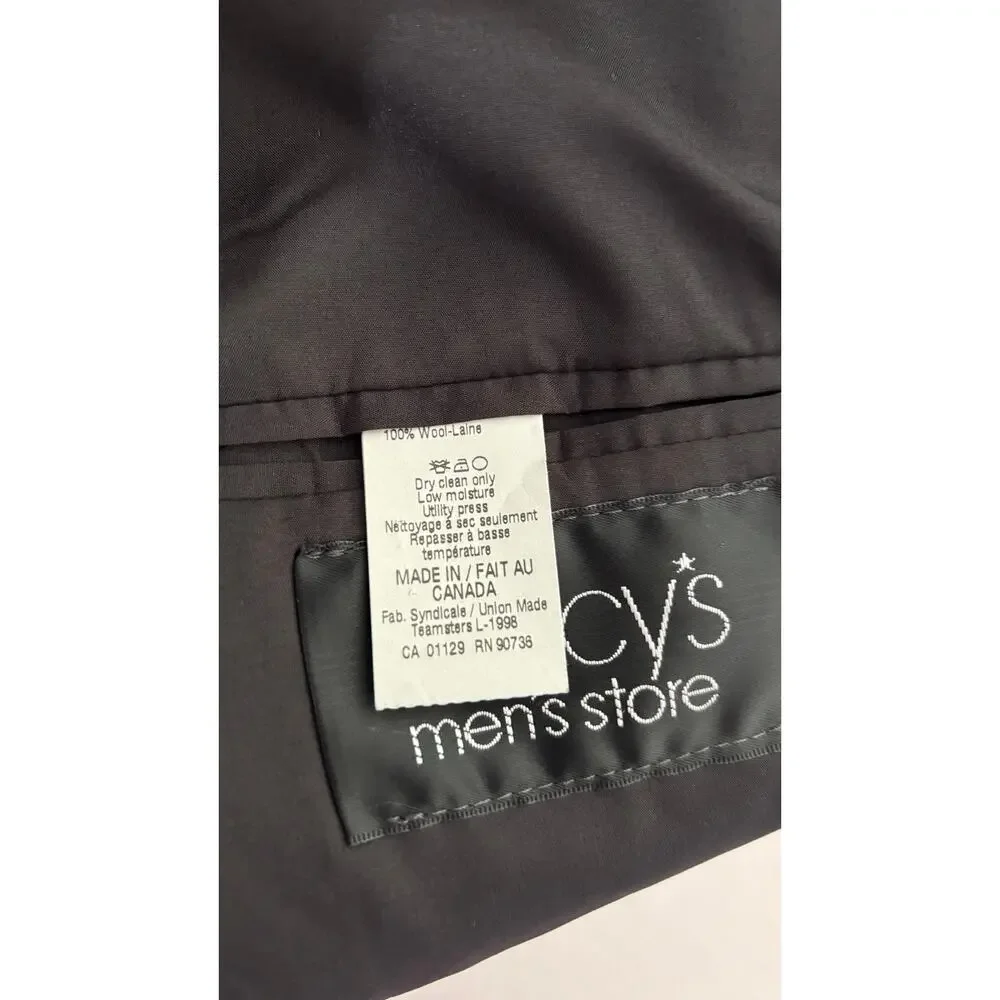 Lauren Ralph Lauren Wool Blazer Sports Coat Mens Size 40R Grey Two Button